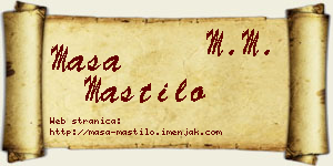 Maša Mastilo vizit kartica